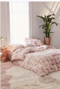 New Urban Outfitters Rose Overdyed Flannel Duvet Cover Twin Xl New