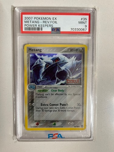 Pokemon Card Metang  35/108 Holo Reverse 2007 ex Power Keepers Psa9 Mint No Bgs - Foto 1 di 2