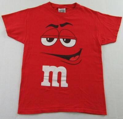 Official Licensed M&M's Red M&M All Over Print SS Red T Shirt Size S