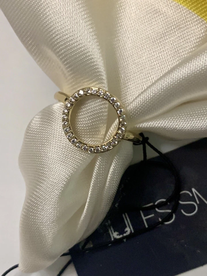 Anillo Joyería Jules Smith Tono Dorado Círculo Brillante Talla 7.5 Nuevo con Etiquetas Foto 3 de 4