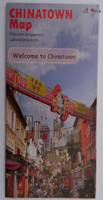 SINGAPUR STADT CHINATOWN KARTE. Touristenbesucher. 2023. Attraktionen. Essen. MRT.