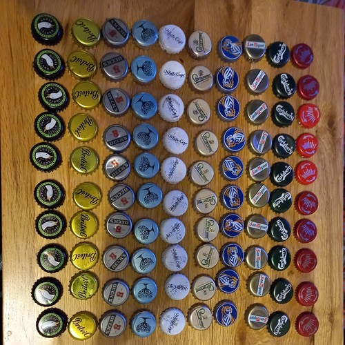 100 x mixed beer Bottle Tops used metal BT28 - Picture 1 of 5