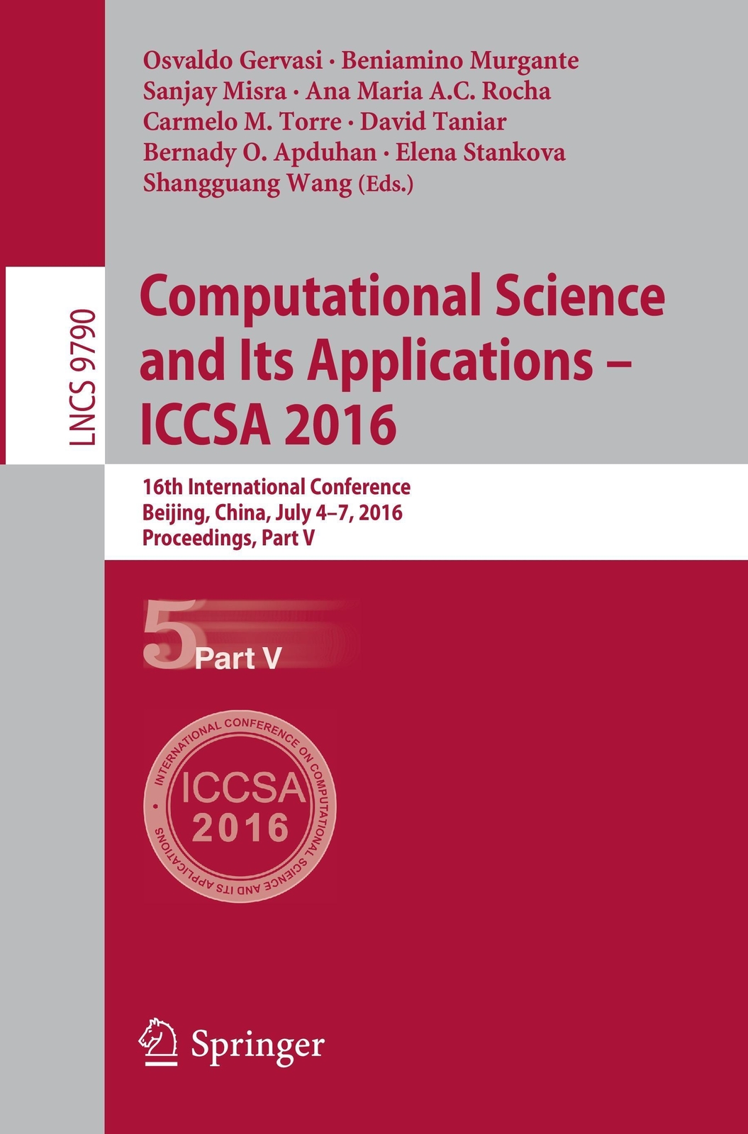 Thumbnail - Osvaldo Gervasi (u. A.) | Computational Science And Its Applications ¿