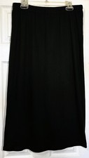 Coldwater Creek Petite PL Knit straight skirt elastic waist black New