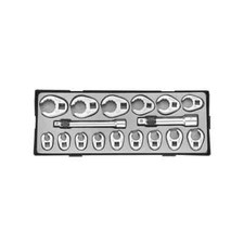 Steckschlüssel Satz Hahnenfuß Schlüssel Krähenfuß Set Werkzeug Kfz 3/8 1/2 10-26