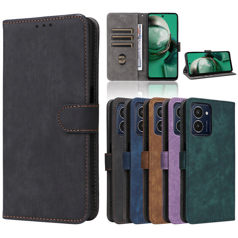 HOT Matte Leather Flip Wallet Case for HMD Pulse Pro and Pulse+ Phones