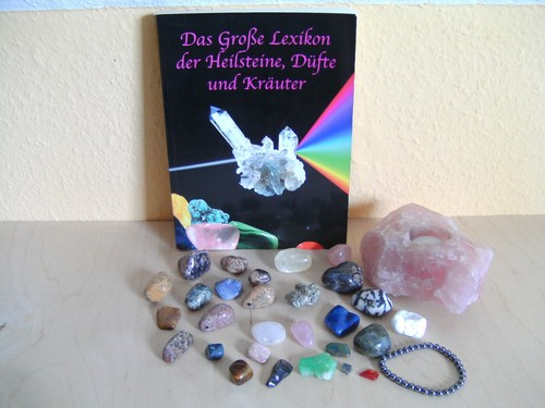 28 Heilsteine , Lexikon , Armband, Rosenquarz Teelicht Steine Sammlung Konvolut