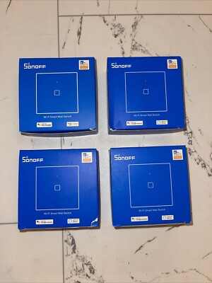 SONOFF WiFi Touch Wand Lichtschalter Smart Lichtschalter Alexa Google 4 x Einheiten