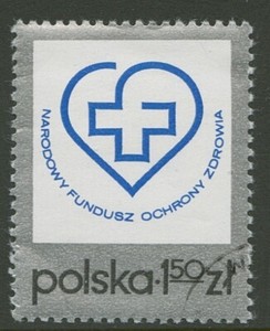 Poland Stamp Scott #2108 Health Fund Emblem 1975 