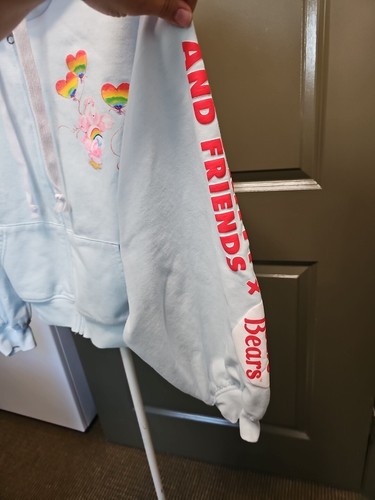 Hello Kitty And Friends x Care Bears Graphic Hoodie Small Light Blue Pride - Picture 3 of 7