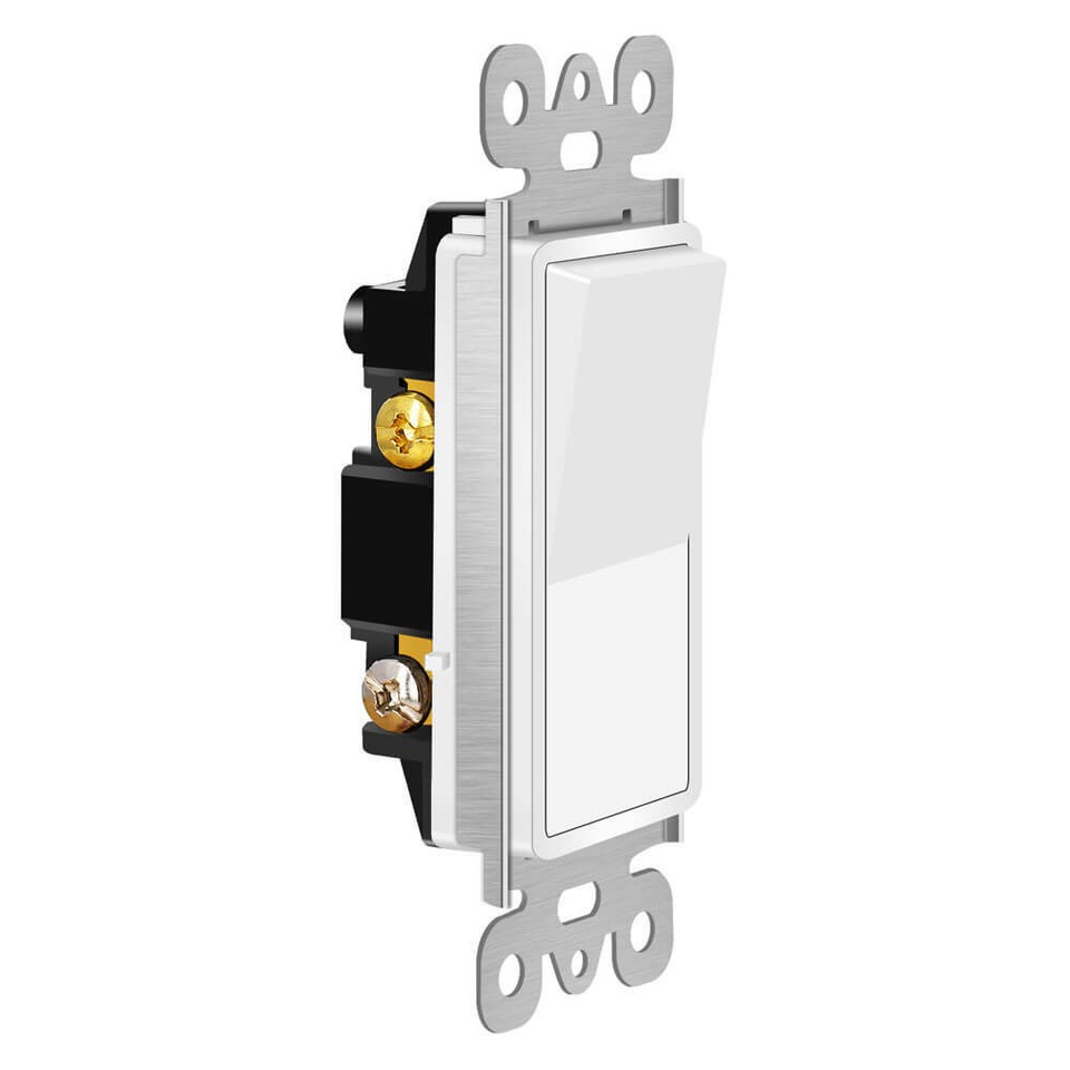 4PCS Single Pole Decorative Light Switch 120/277V Decorator Paddle ...