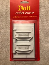 Bell WHITE Aluminum Weatherproof Outdoor Duplex Outlet Cover 524417