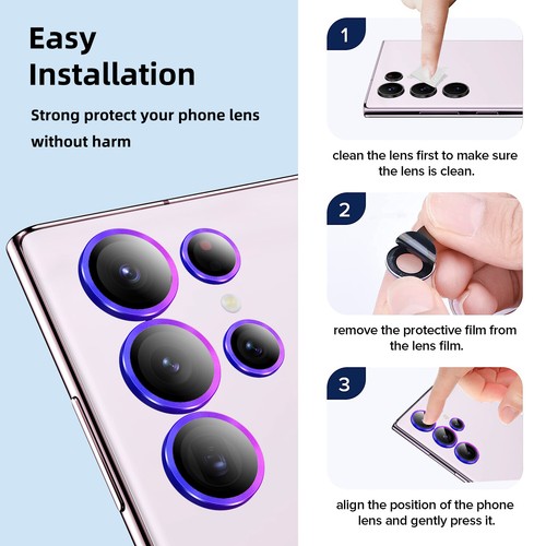 For Samsung Galaxy S24 Ultra S23 Plus Metal Rings Camera Lens Protector Cover - Picture 22 of 73