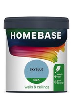 Brand New Homebase -  Sky Blue Silk Emulsion Paint 2.5L Walls & Ceilings