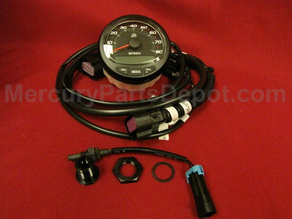 Mercury SmartCraft SC1000 Speedometer 80 mph Black P/N#: 8M0135631