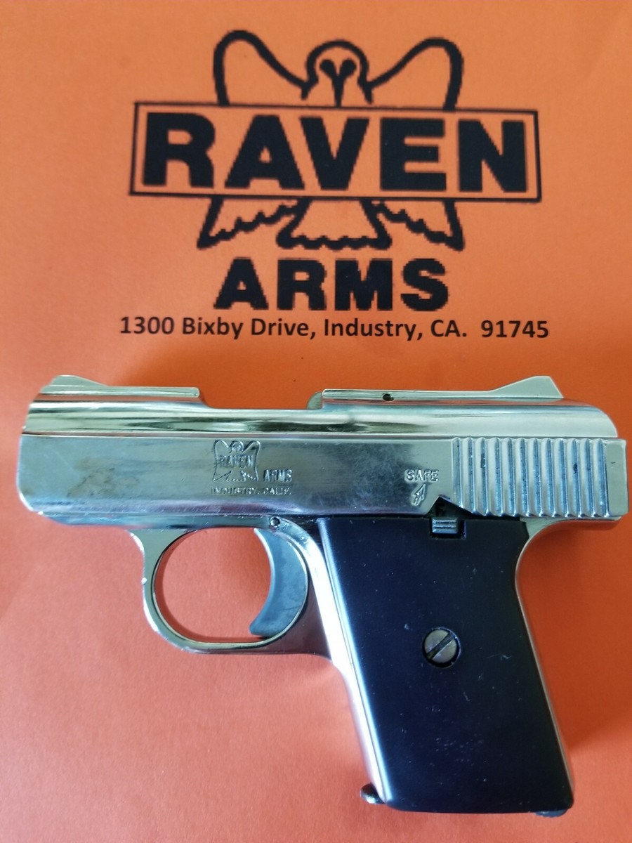 Raven / Phoenix Arms MP25, MP-25, P25, P-25 Black Smooth Grips