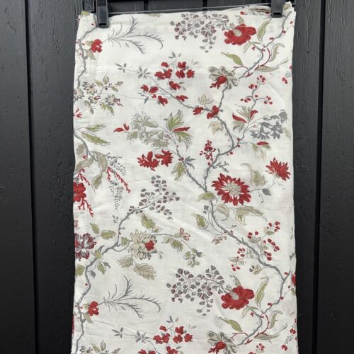 IKEA INGMARIE Red Gray Floral Breezy Single Curtain Panel 57” W x 98” L