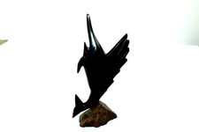 Vintage IRONWOOD Hand Carved JUMPING SWORDFISH MARLIN 9&rdquo; Tall Statue