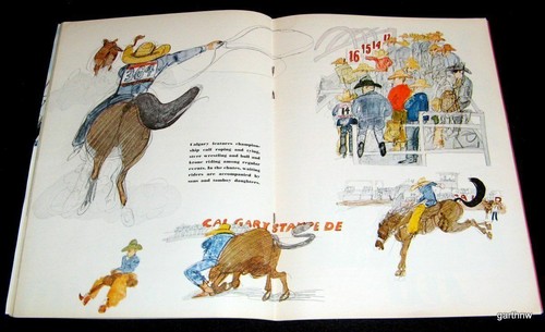 THE CALGARY STAMPEDE 1970 RODEO ARTWORK PICTORIAL * PAUL HOGARTH - Picture 2 of 2