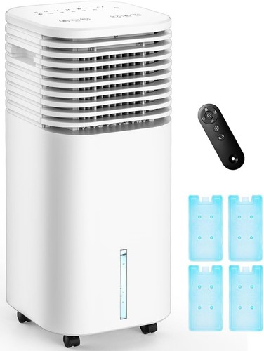 TEMEIKE 4-IN-1 Portable Air Conditioners Evaporative Air Cooler w/ 4 Modes & ...