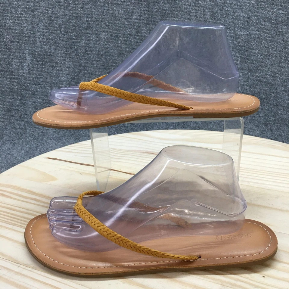 Sandálias femininas Old Navy 10 tanga marrom biqueira-post conforto casual biqueira aberta sem salto - Imagem 2 de 4