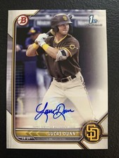 2022 Bowman Lucas Dunn Autograph #PPA-TH San Diego Padres 1st Auto