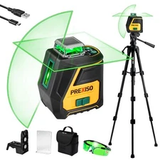 PREXISO 360 Laser Level with Tripod - IP54 Rechargeable Wide Angle Vertical