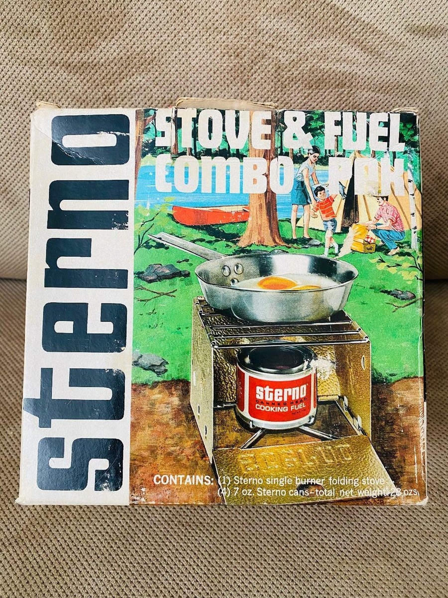 Vintage STERNO Stove Fuel Combo Pak Folding Camp Stove Includes Fuel  Cans