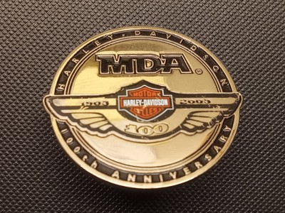 HARLEY DAVIDSON 100th ANNIVERSARY - MDA PIN and ''MILWAUKEE 2003'' ROCKER PIN