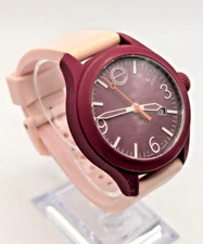ESQ Movado ONE Unisex Watch  Berry & Pink Date Swiss Quartz 42mm New Battery