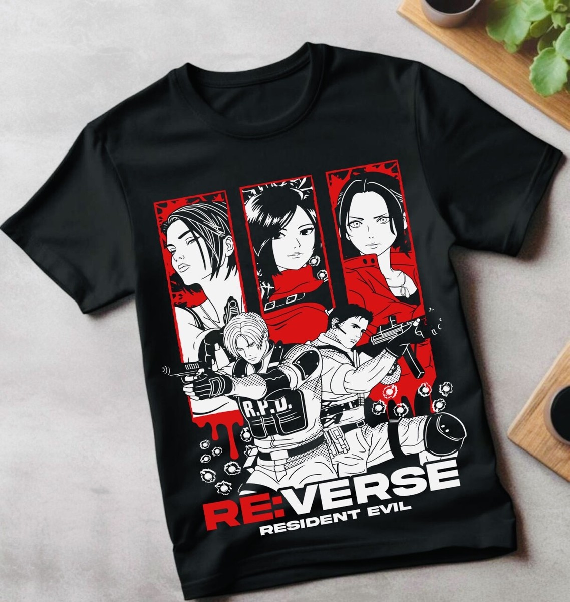 Resident Evil Ada Wong t-shirt Mens Women's sizes S-XXL Remake Game  Leon