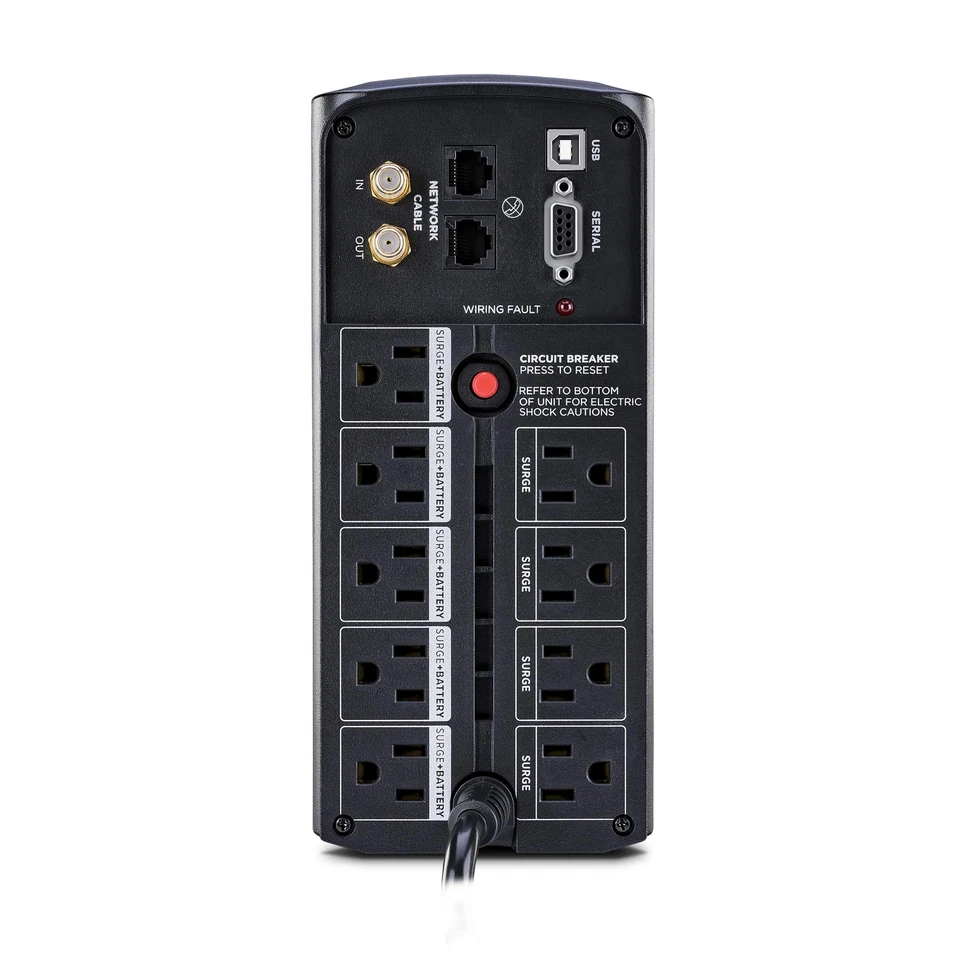 CyberPower 850VA LCD Uninterruptible Power Supply UPS with AVR and 9 Outlets - Image 3 of 4
