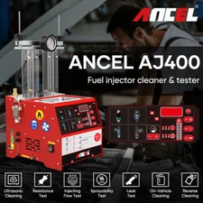 ANCEL AJ400 Motorcycle Fuel Injector Cleaner Tester Ultrasonic Clean 4-Cylinder