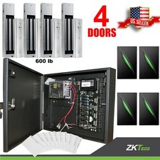 4 Doors ZK C3 400 Access Control Board Systems  600lbs Magnetic Lock Power Box