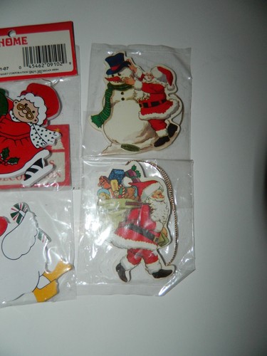 Lot of 8 Vintage Trim A Home Christmas Tree Ornaments Santa Angel Soldier Duck - Picture 5 of 7