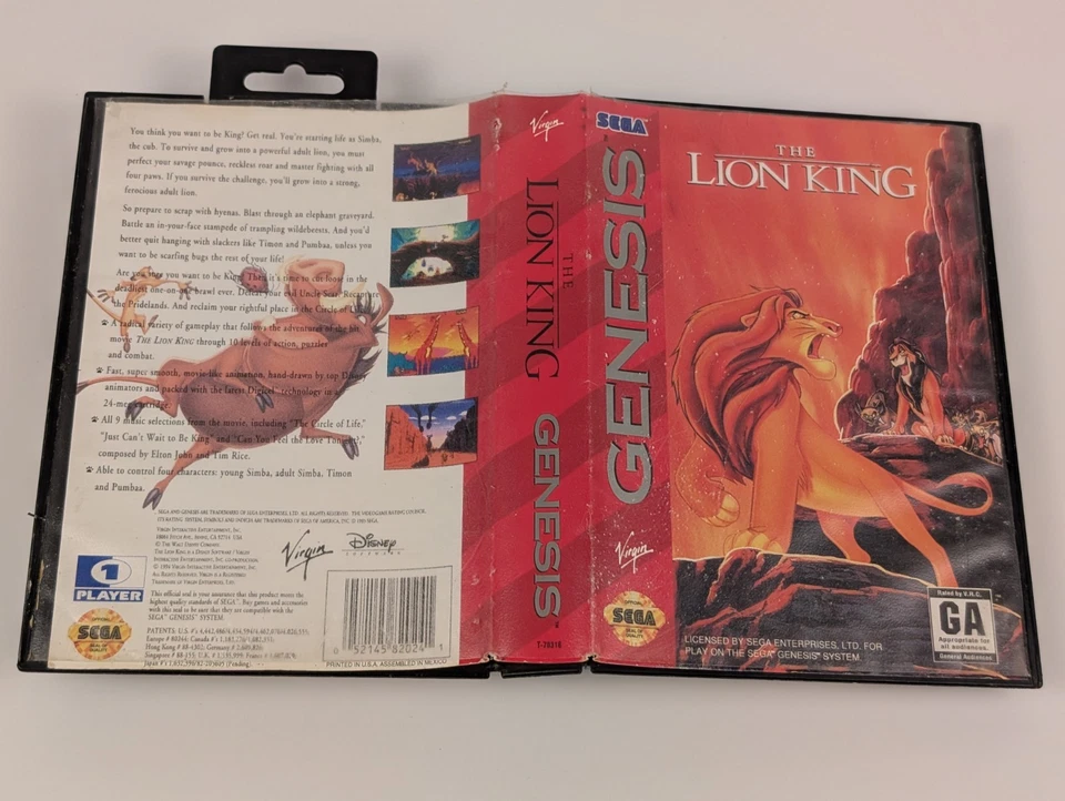 Lion King (Sega Genesis, 1994) ➡️No Manual- Tested  & Working 🎮 - Image 4 of 4