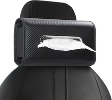 Upgraded Car Tissue Holder Premium PU Leather Tissue Box Cover Keep Tidy