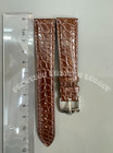 ROLEX Brown 20mm Crocodile Leather Band With Rolex Buckle - NOS; Silver Plated⭐ — photo 4