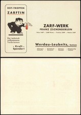 Ansichtskarte Werdau Werbekarte ROT-TROPFEN ZARFTIN Leubnitz 1940