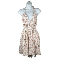 Daizy Cottage Boho Bohemian Floral Open Back Mini Dress Size Medium NEW