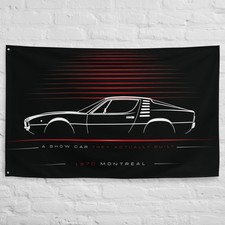 Montreal 1970 Car Silhouette Flag 3x5 ft Garage Banner Man Cave Wall Decor Gift