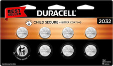 Duracell CR2032 Lithium Batteries, 8 Count for Air Tag, Key Fobs and Devices