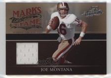 2006 Playoff Absolute Memorabilia Marks of Fame Materials Joe Montana HOF e0h
