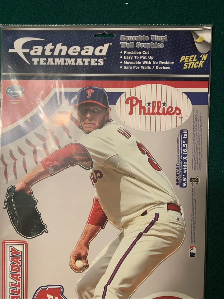 ROY HALLADAY PHILADELPHIA PHILLIES 标志全新 FATHEAD 团队贴纸套装  — 第 3/4 张图片