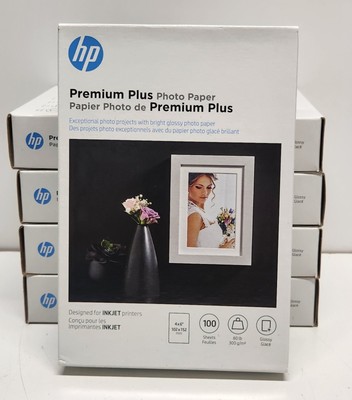 HP Premium Plus Glossy Inkjet Photo Paper 4x6'' 100 Sheets CR668A Qty 5