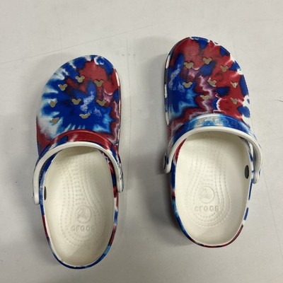 Disney Crocs Parks Americana Crocs Clogs Mickey Mouse Red White Blue Sz M5 W7