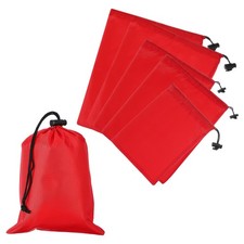 Paquete de 6 bolsas con cordón con bolsa de tela de palanca bolsa de cincha tamaño 3 rojo