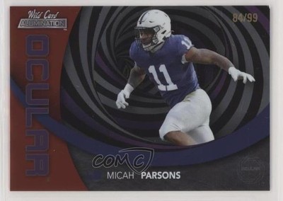 2021 Wild Card Alumination Ocular 84/99 Micah Parsons #OC-13 Rookie RC 1u6