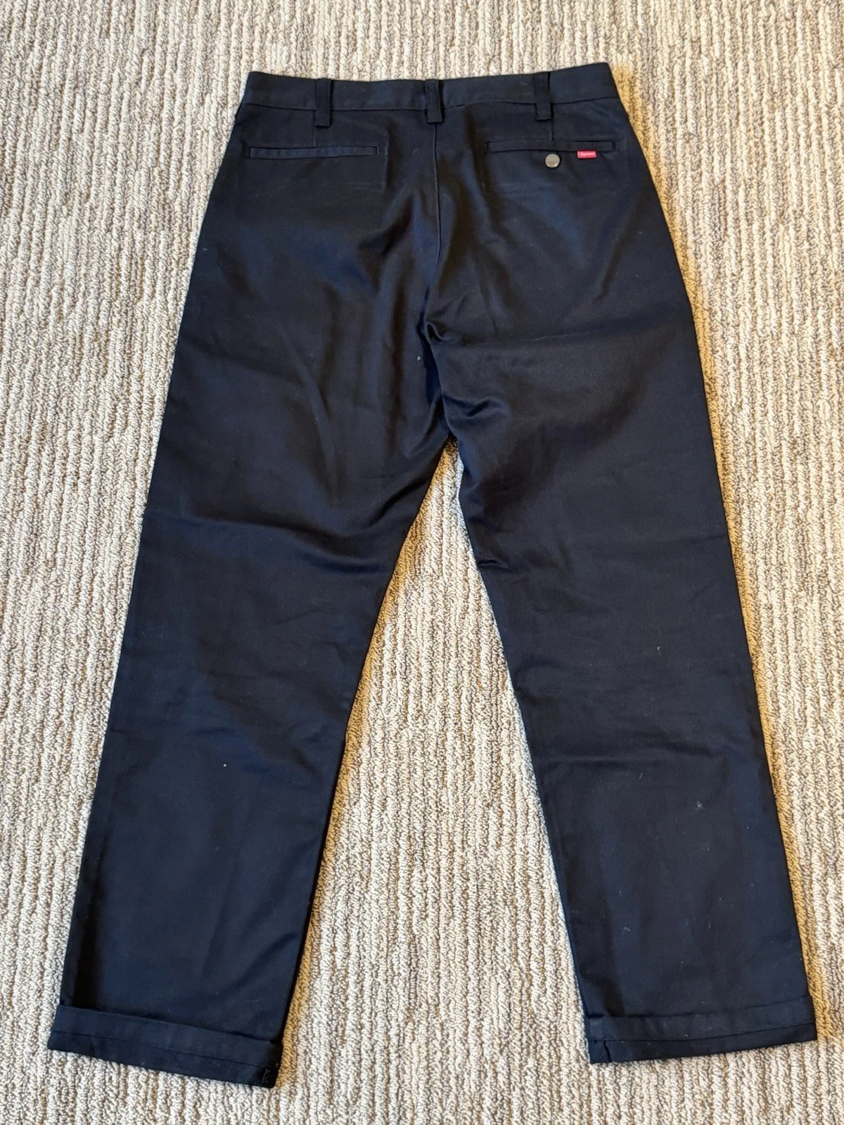 Pantalon de travail bleu marine Supreme NYC taille 34 petite boîte logo New York très bon état cool