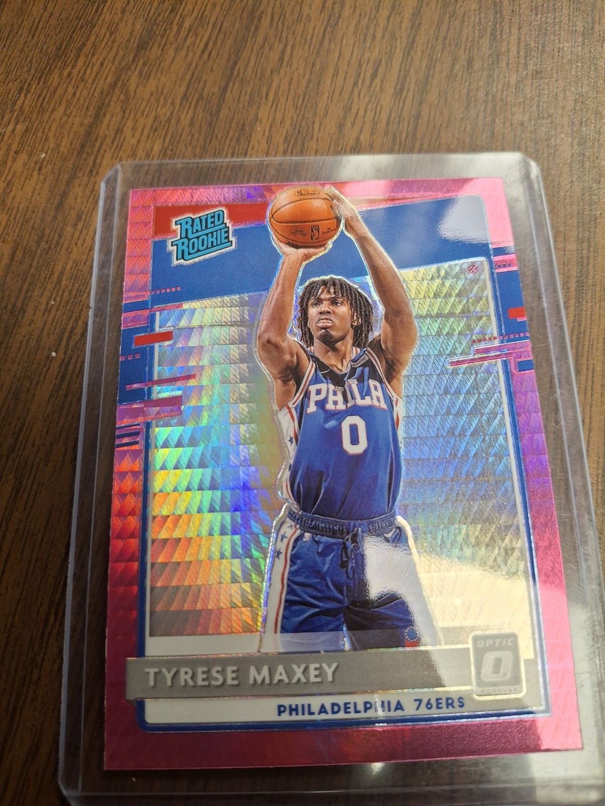 2020-21 Panini Donruss Optic - Rated Rookie Tyrese Maxey #171 Pink Hyper prizm